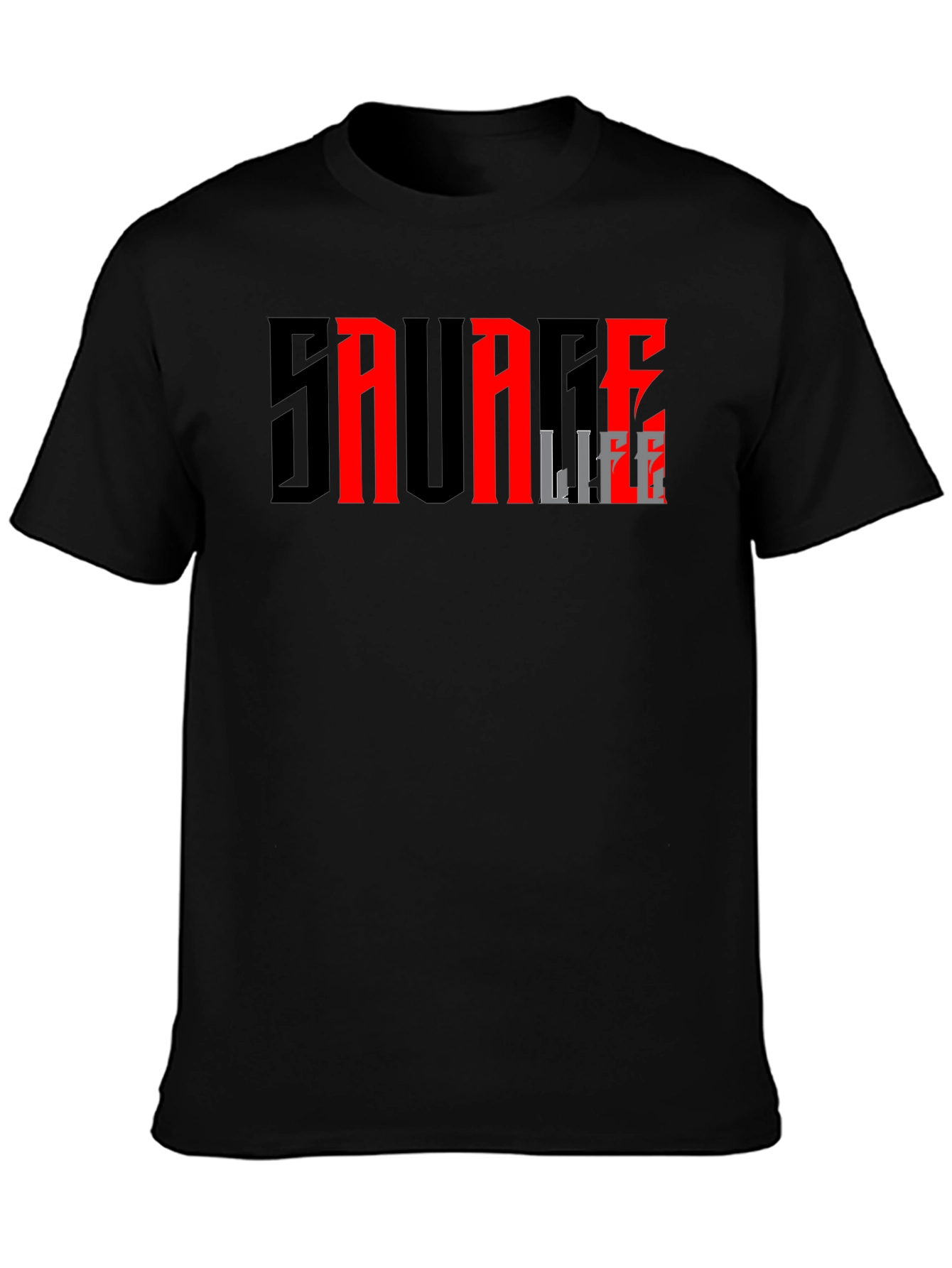 Savage Life Graphic Print T-Shirt