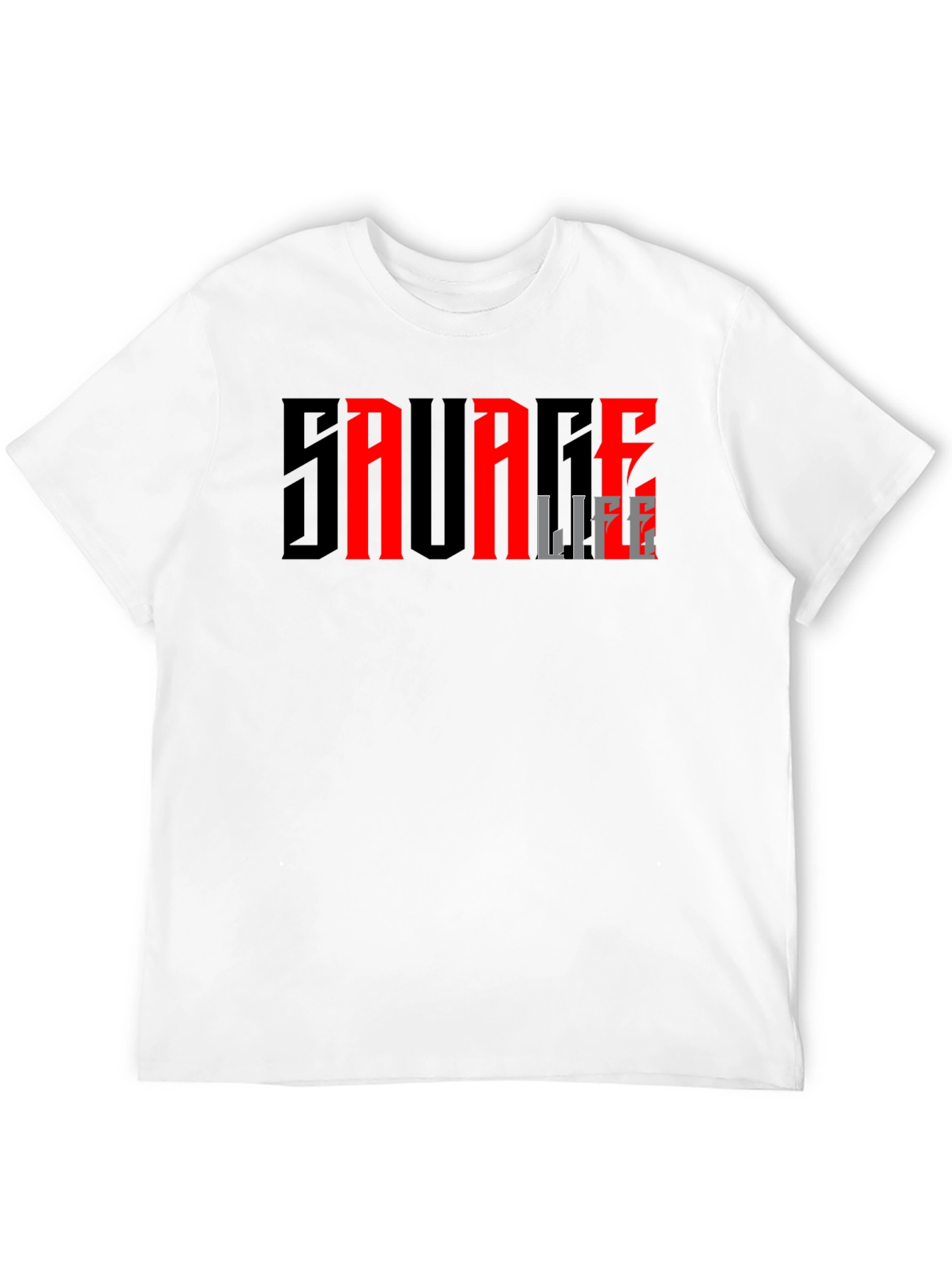 Savage Life Graphic Print T-Shirt