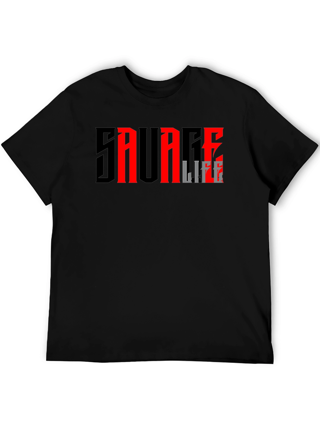 Savage Life Graphic Print T-Shirt