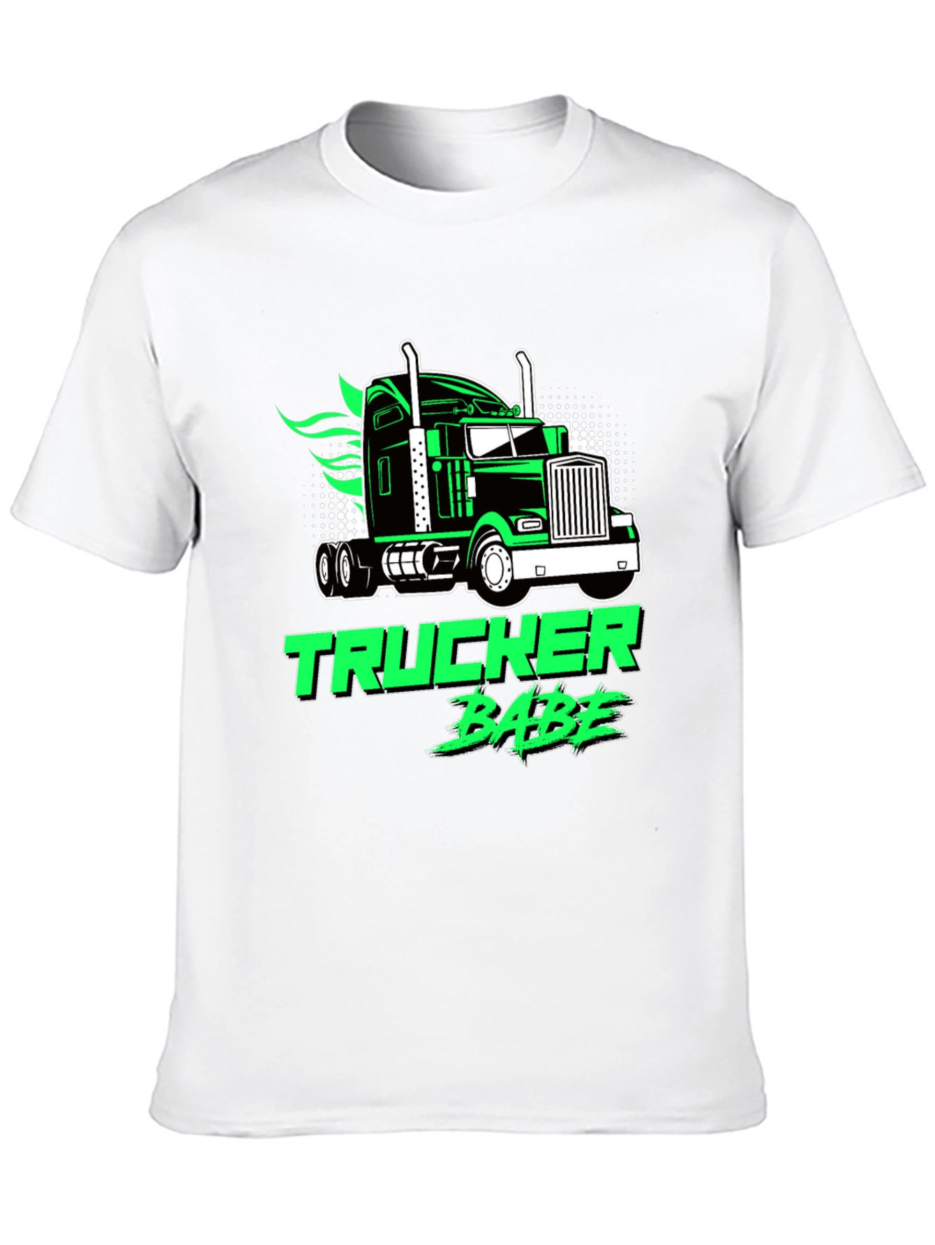Trucker Babe Graphic Tee - Black