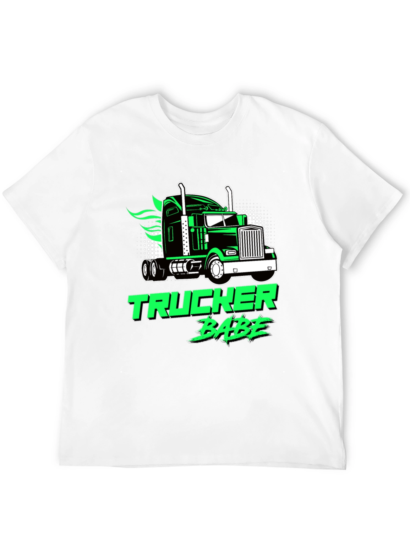 Trucker Babe Graphic Tee - Black