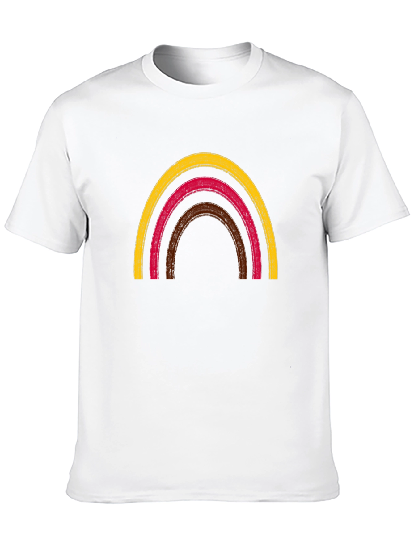 Rainbow Arch Graphic Tee - Black Cotton T-Shirt