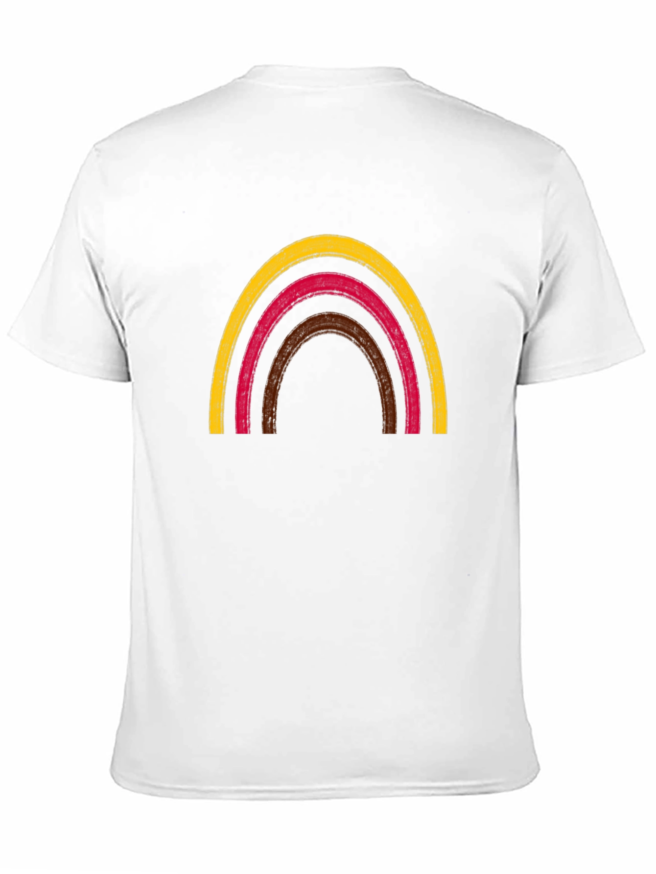 Rainbow Arch Graphic Tee - Black Cotton T-Shirt