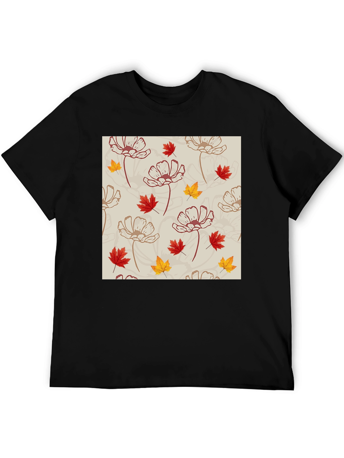 Autumn Floral T-Shirt - Stylish Fall Fashion