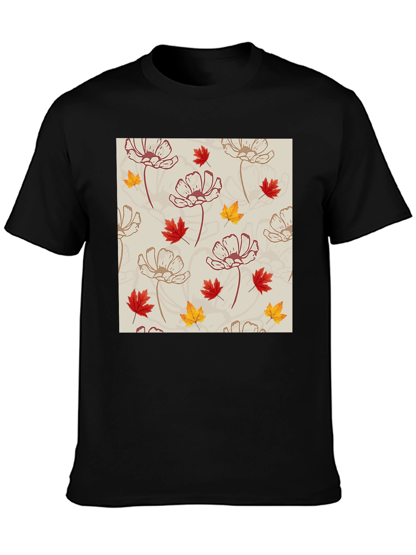 Autumn Floral T-Shirt - Stylish Fall Fashion