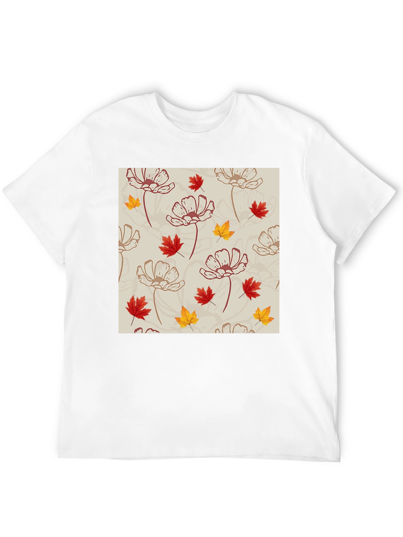 Autumn Floral T-Shirt - Stylish Fall Fashion
