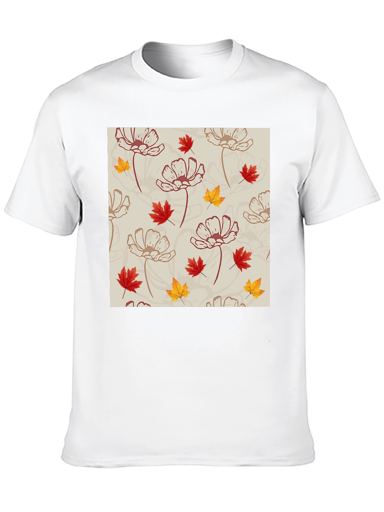 Autumn Floral T-Shirt - Stylish Fall Fashion