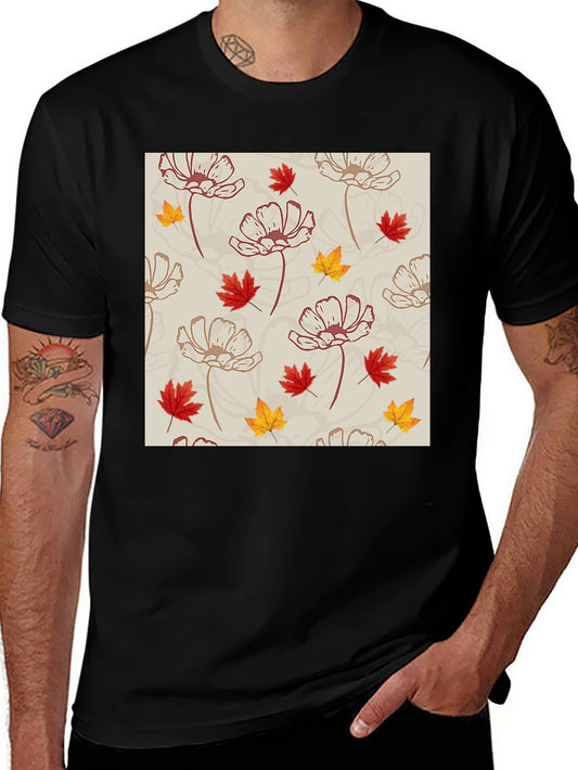 Autumn Floral T-Shirt - Stylish Fall Fashion
