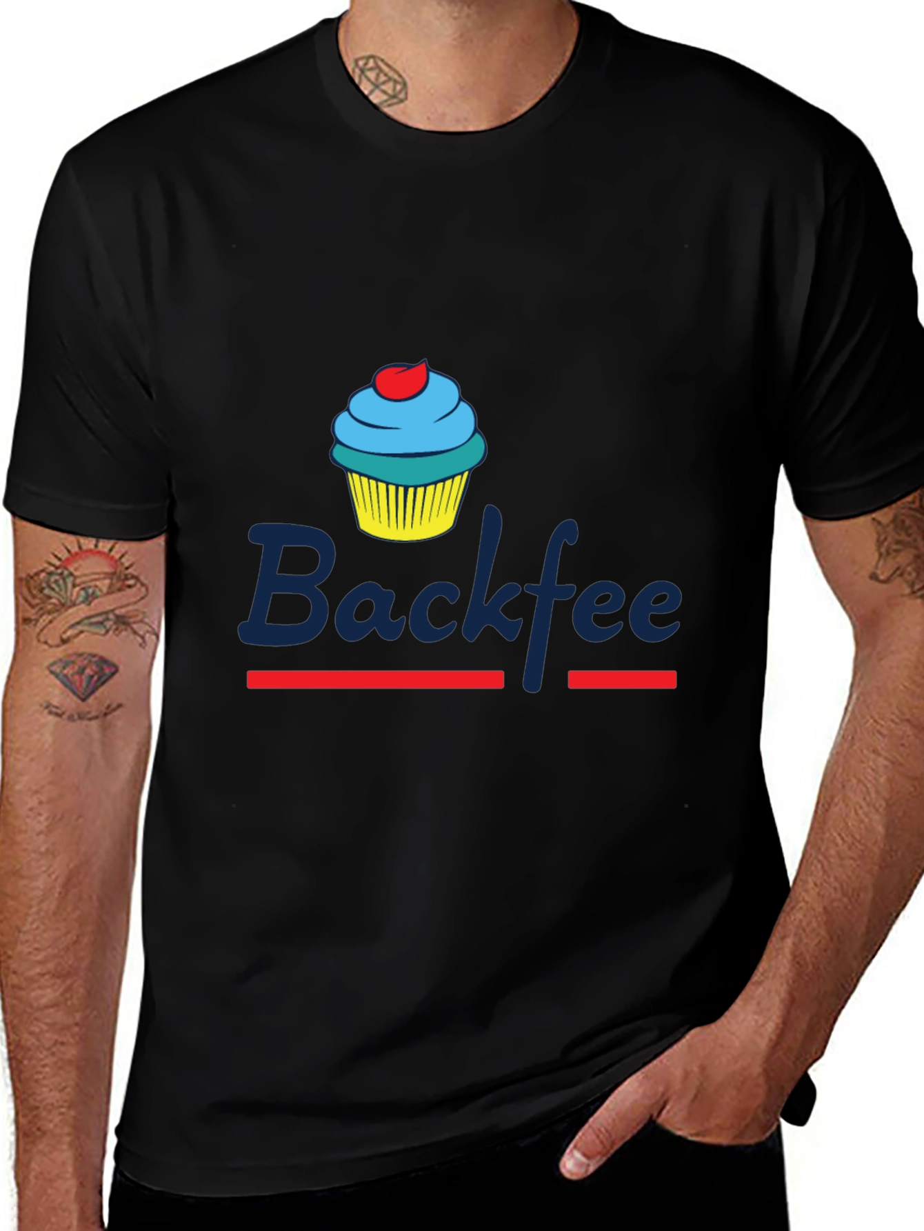 Backfee Cupcake T-Shirt - Sweet Treat Design