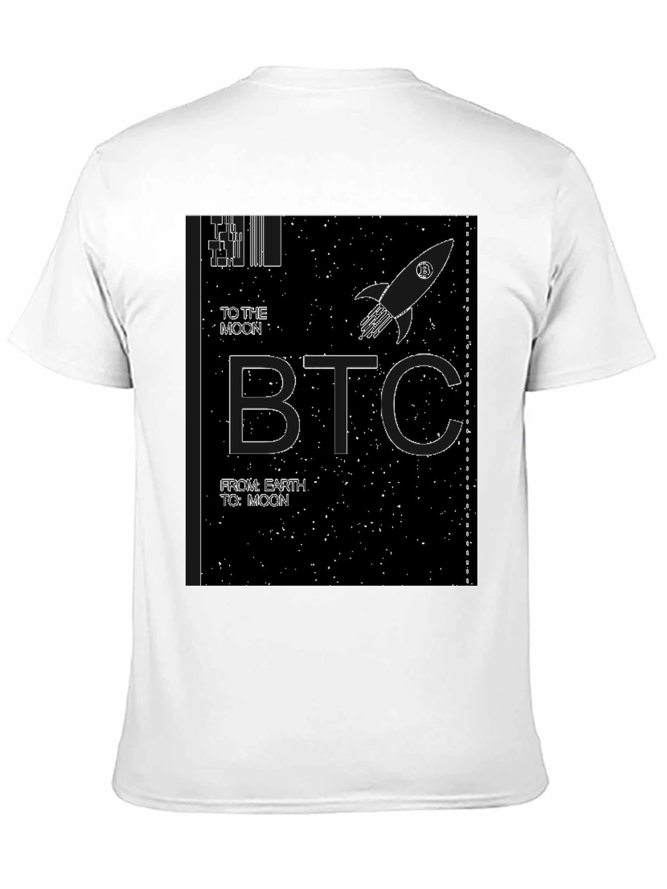 Bitcoin BTC To The Moon Black T-Shirt