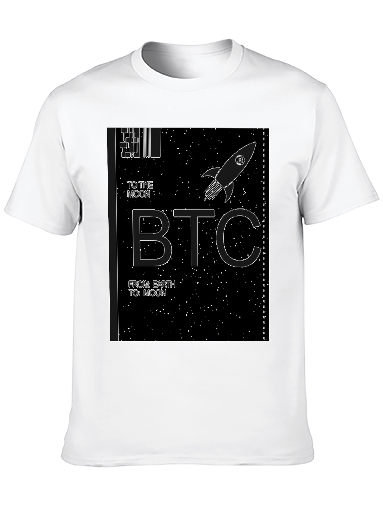 Bitcoin BTC To The Moon Black T-Shirt