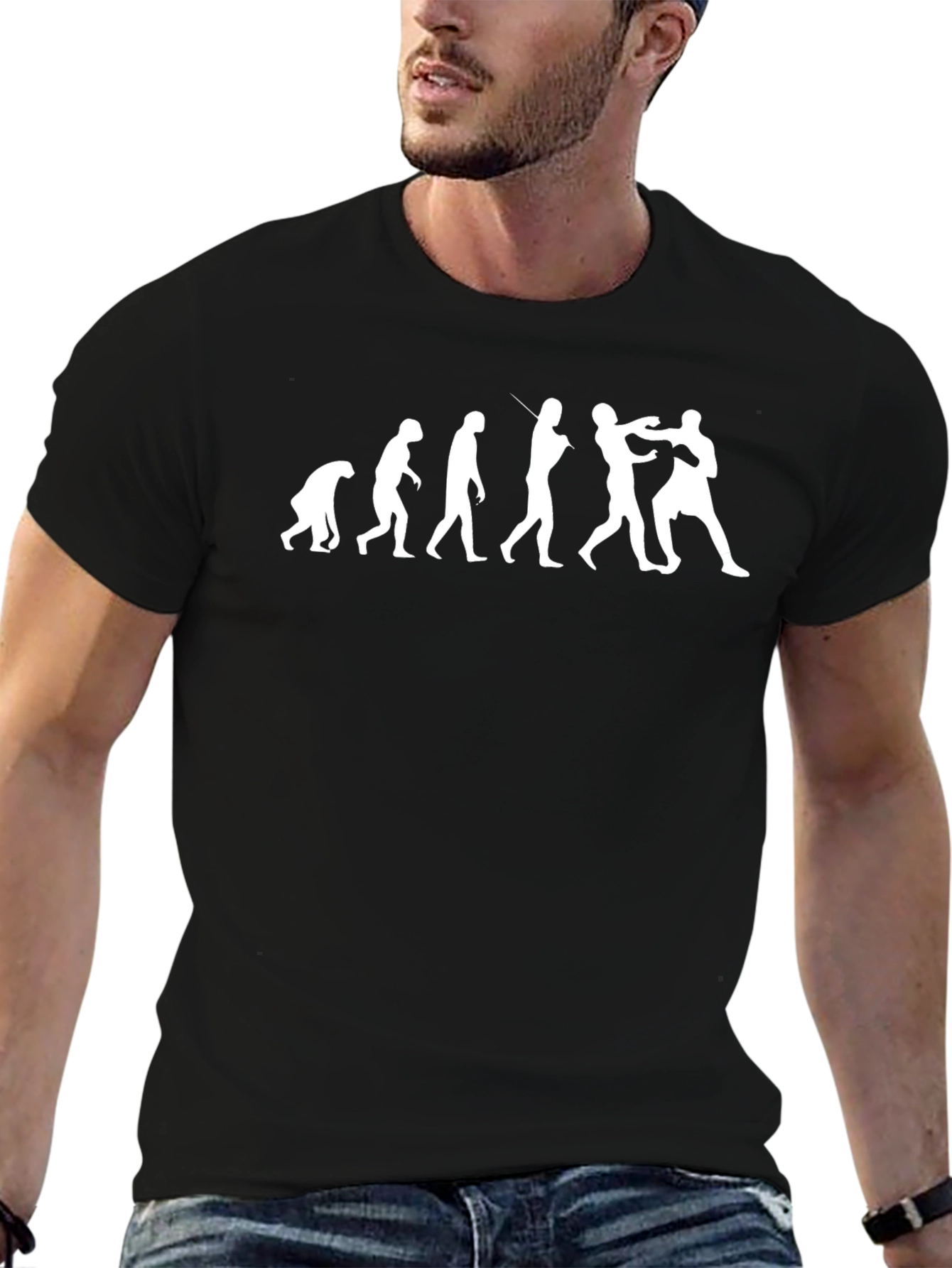 Evolution of Combat Black T-Shirt