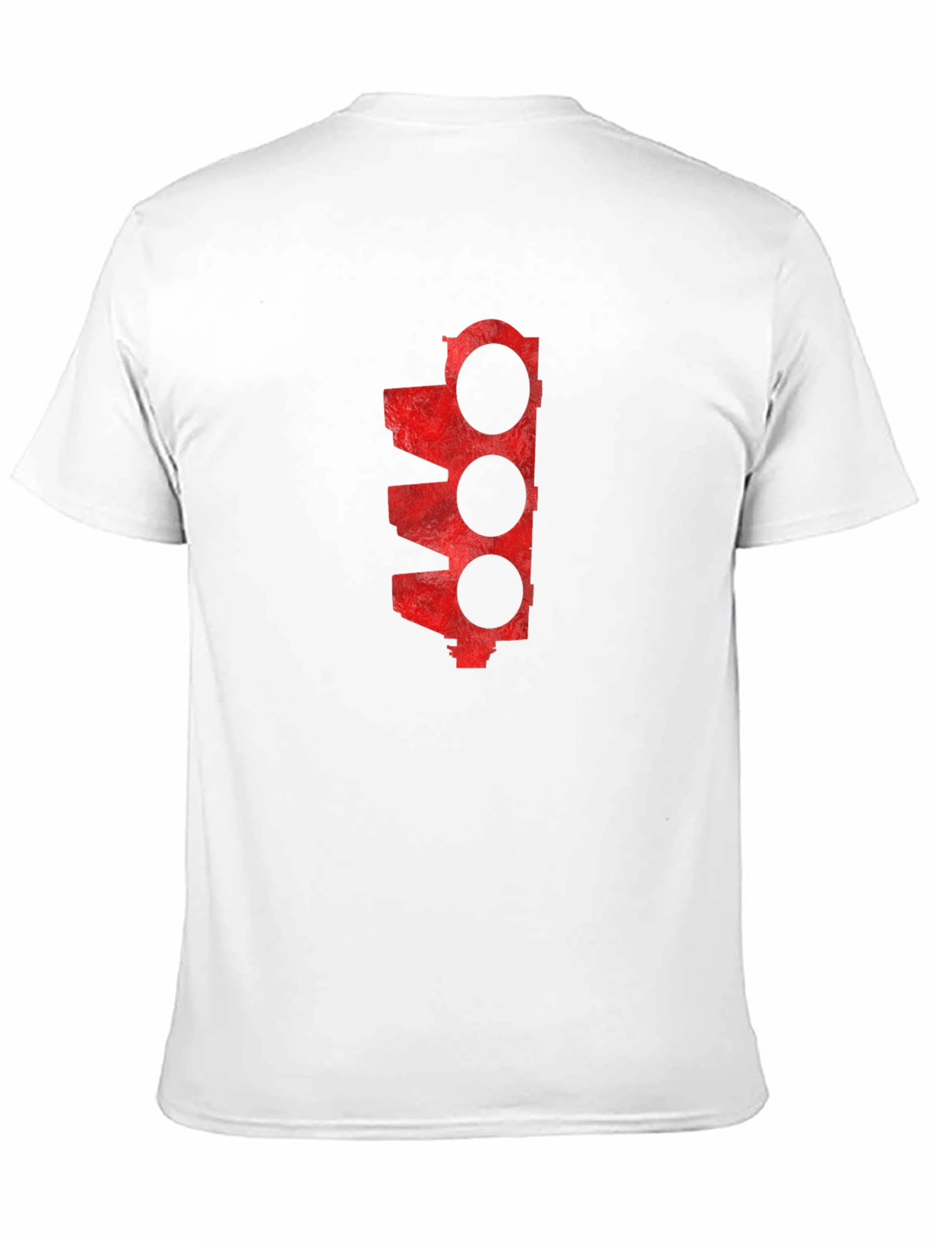 Red Engine Block Tee - Black