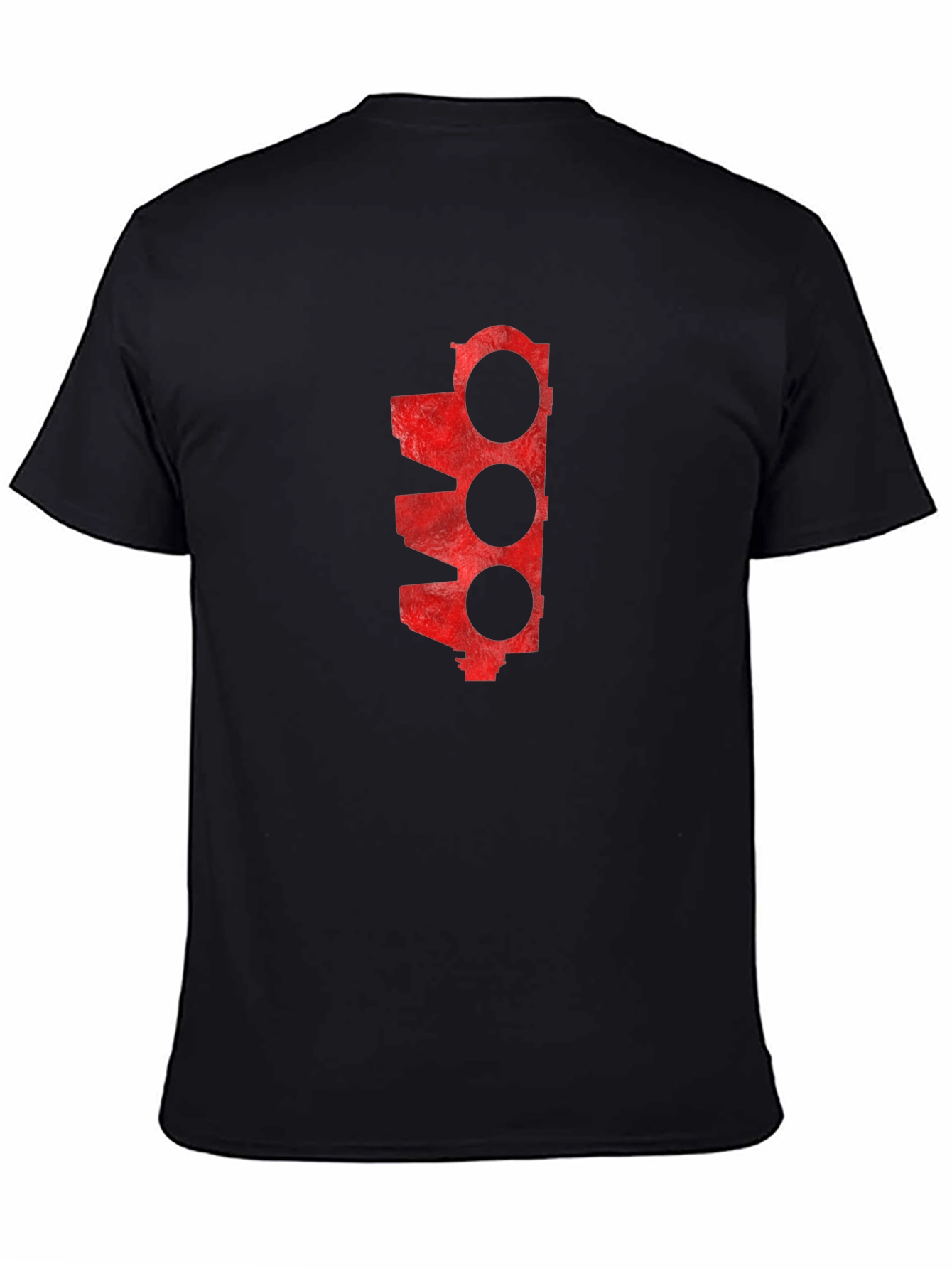 Red Engine Block Tee - Black