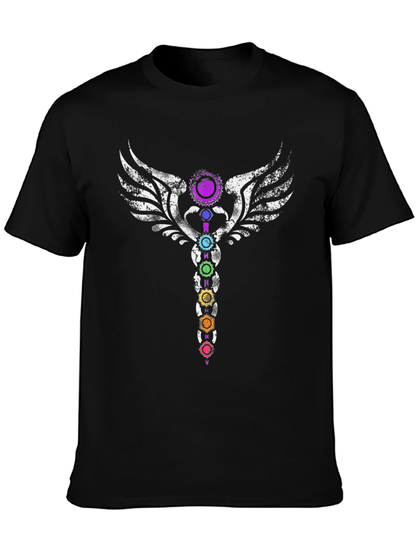 Chakra Symbol Graphic Tee - Black