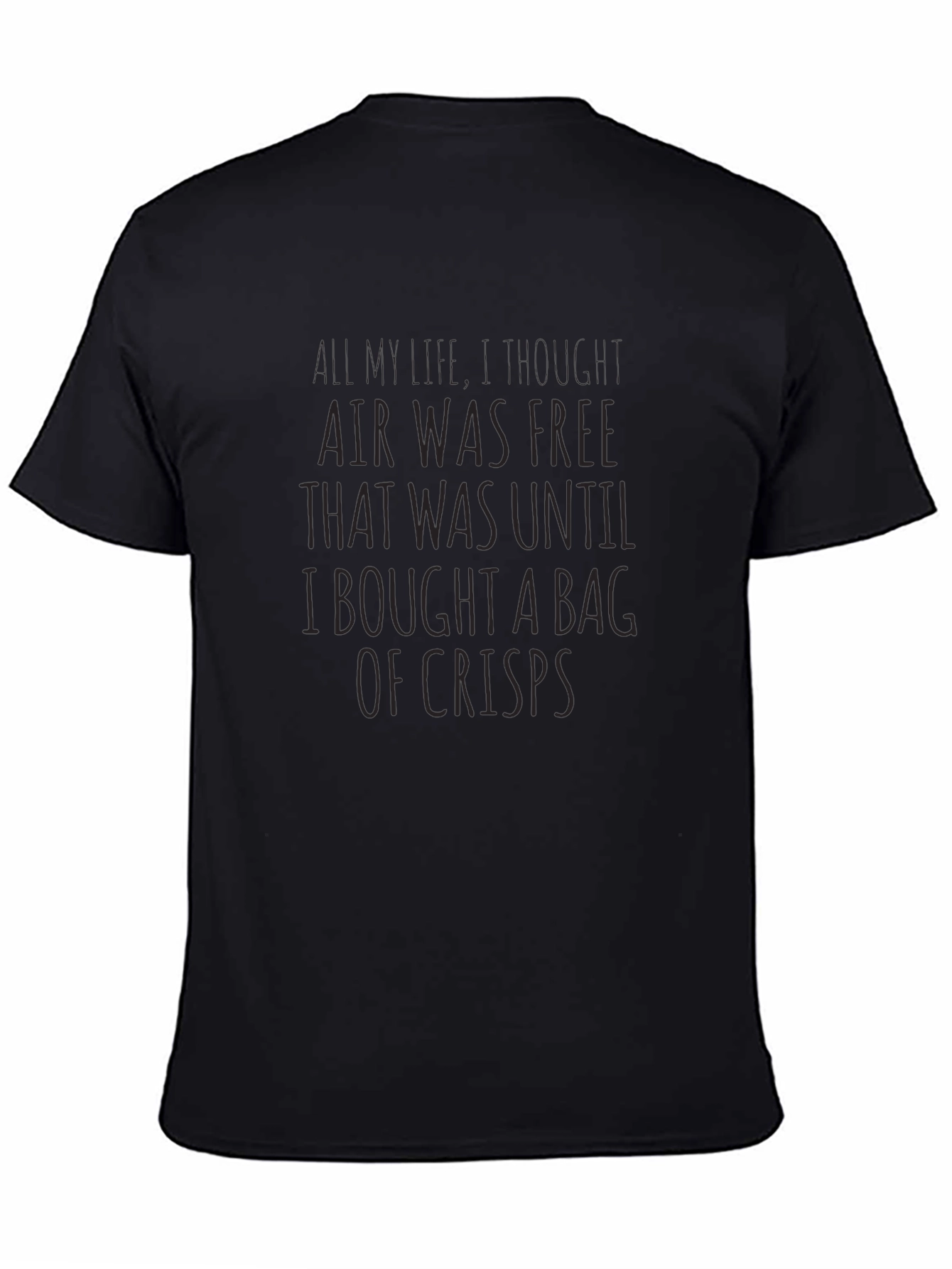 Funny Air Was Free Crisps Black T-Shirt