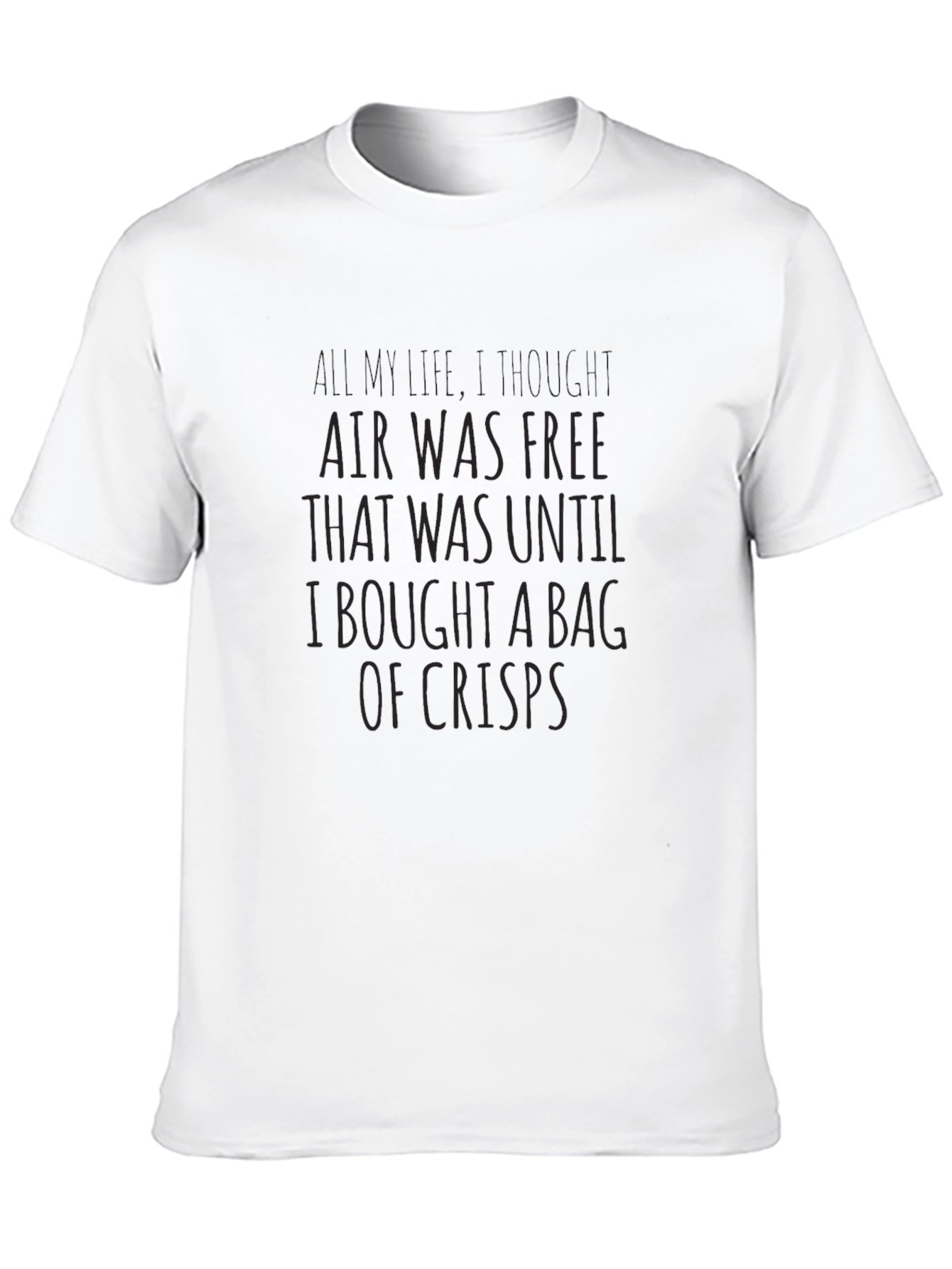 Funny Air Was Free Crisps Black T-Shirt