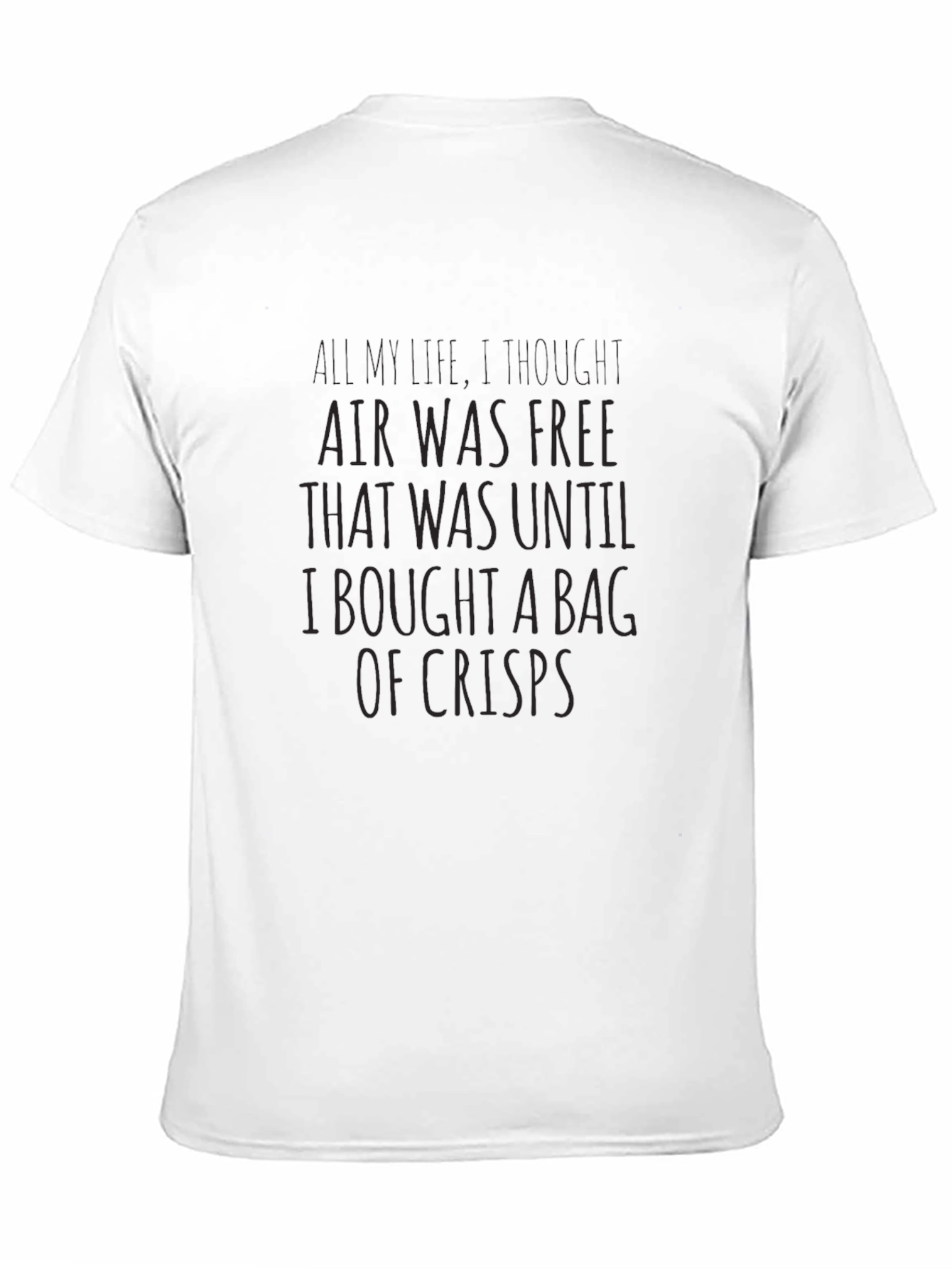 Funny Air Was Free Crisps Black T-Shirt