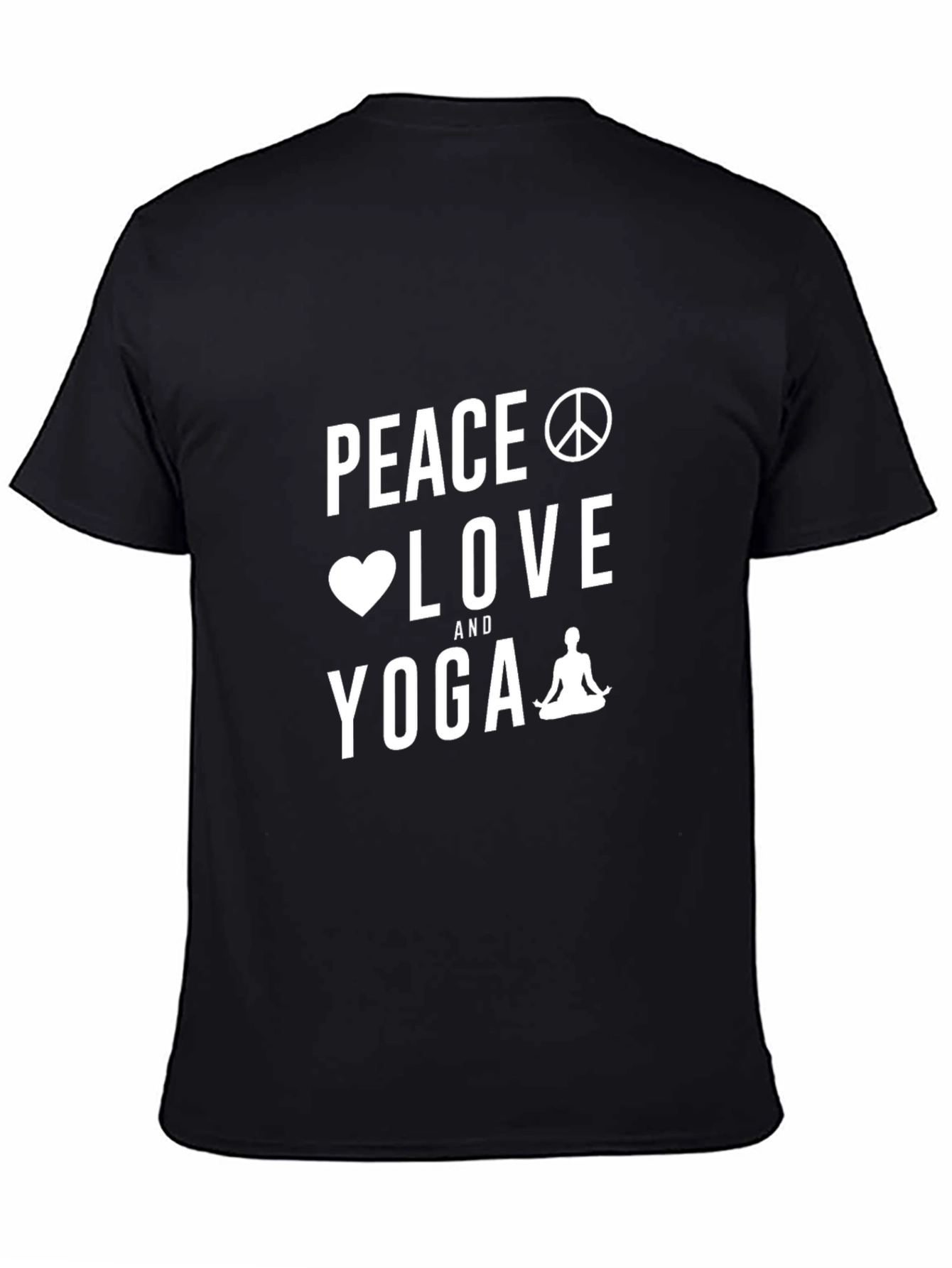 Peace Love Yoga Black Graphic Tee