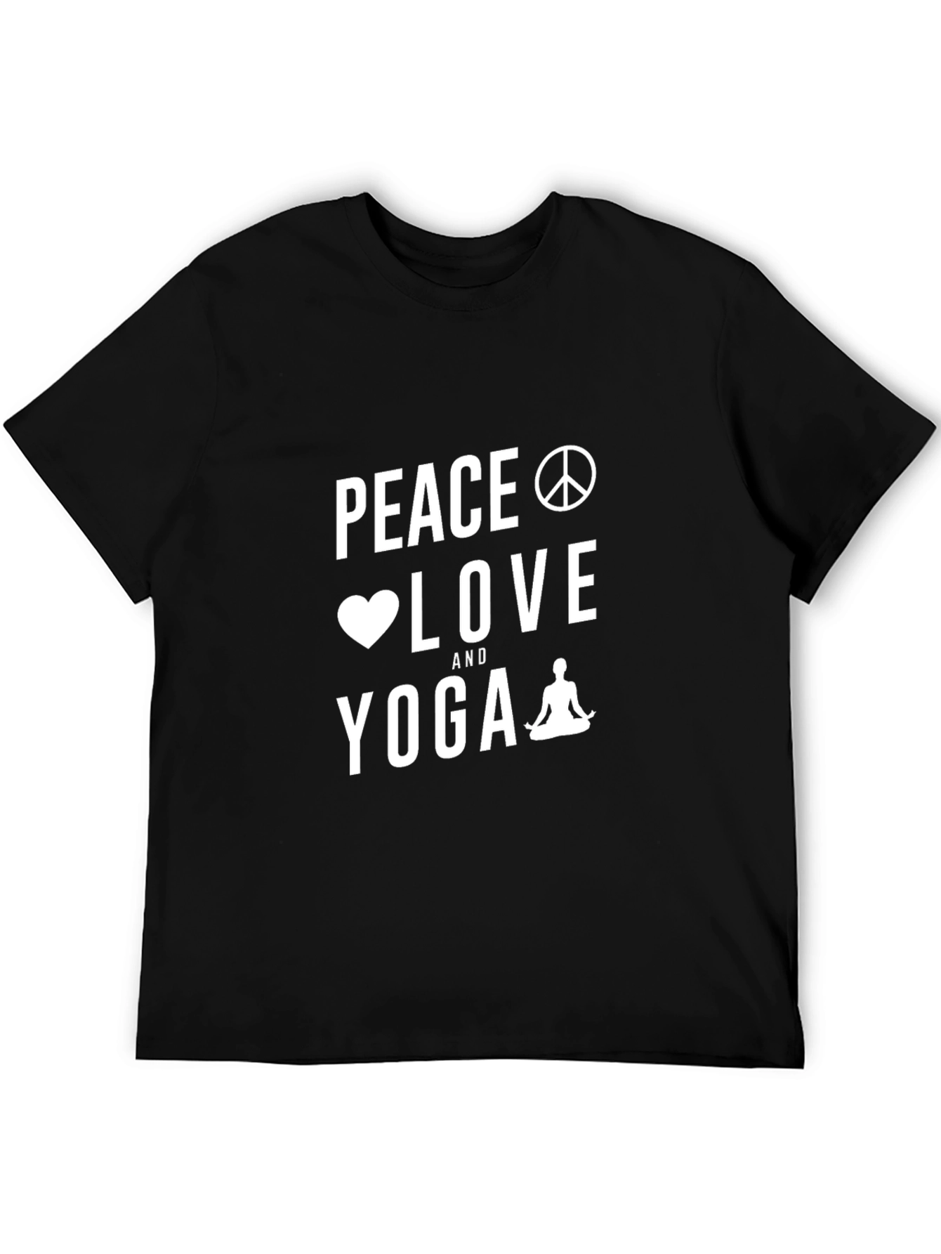 Peace Love Yoga Black Graphic Tee