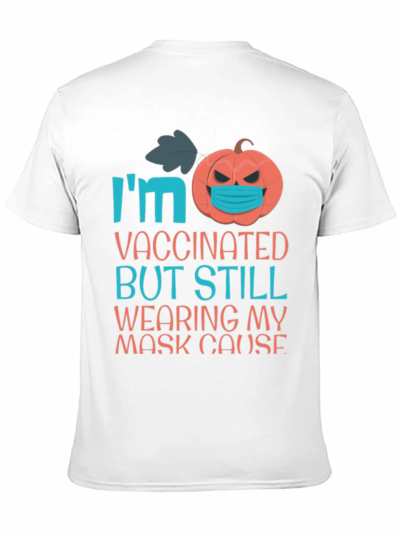 Vaccinated Masked Pumpkin Halloween T-Shirt