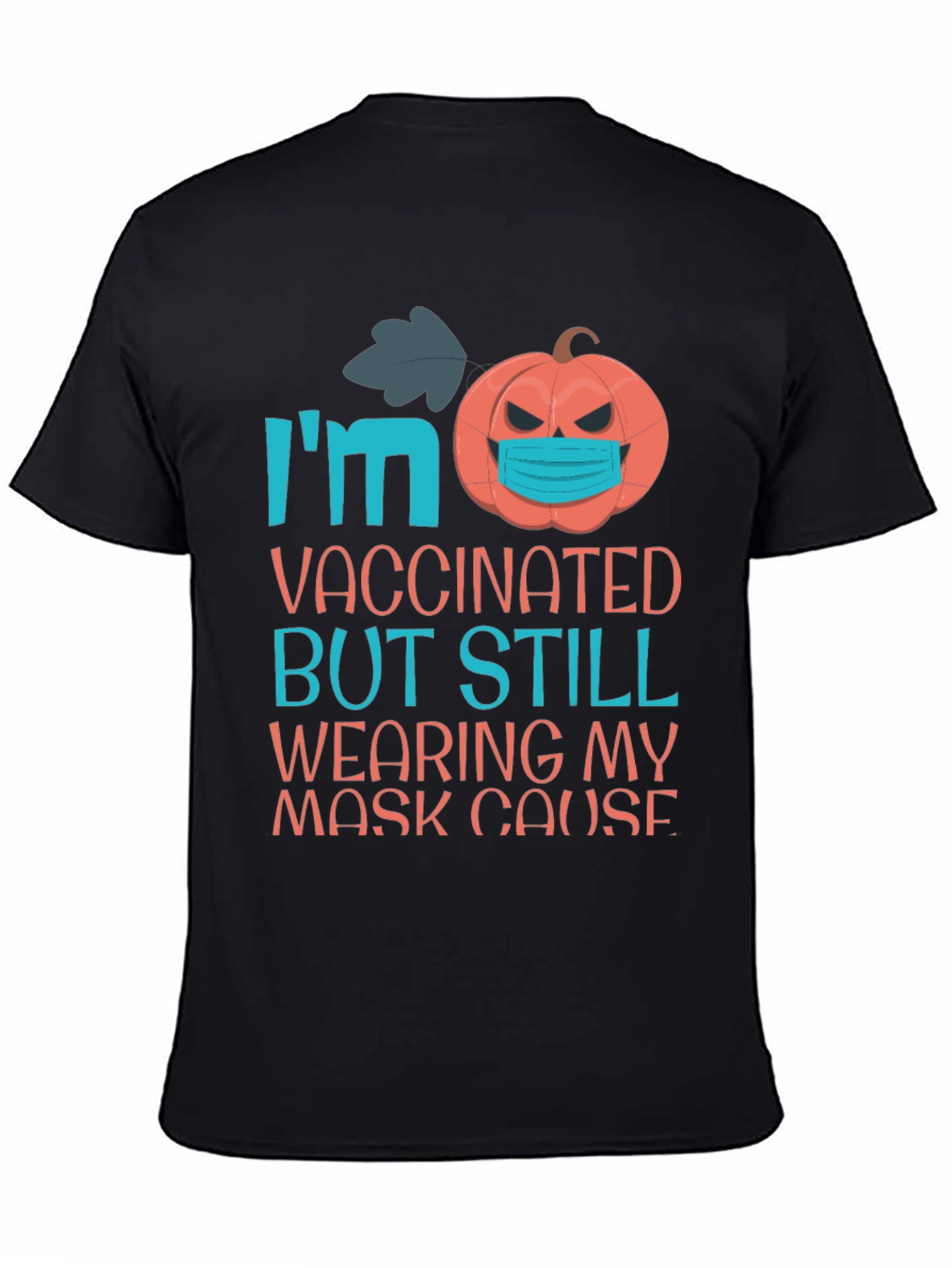 Vaccinated Masked Pumpkin Halloween T-Shirt