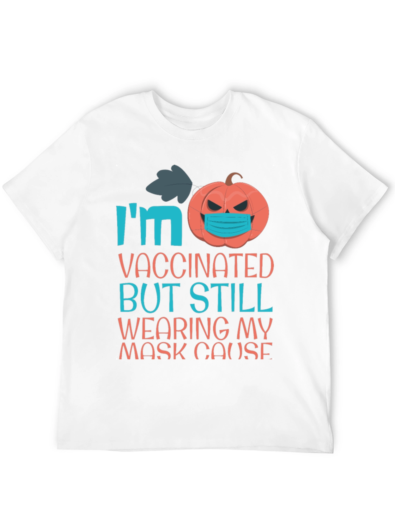 Vaccinated Masked Pumpkin Halloween T-Shirt