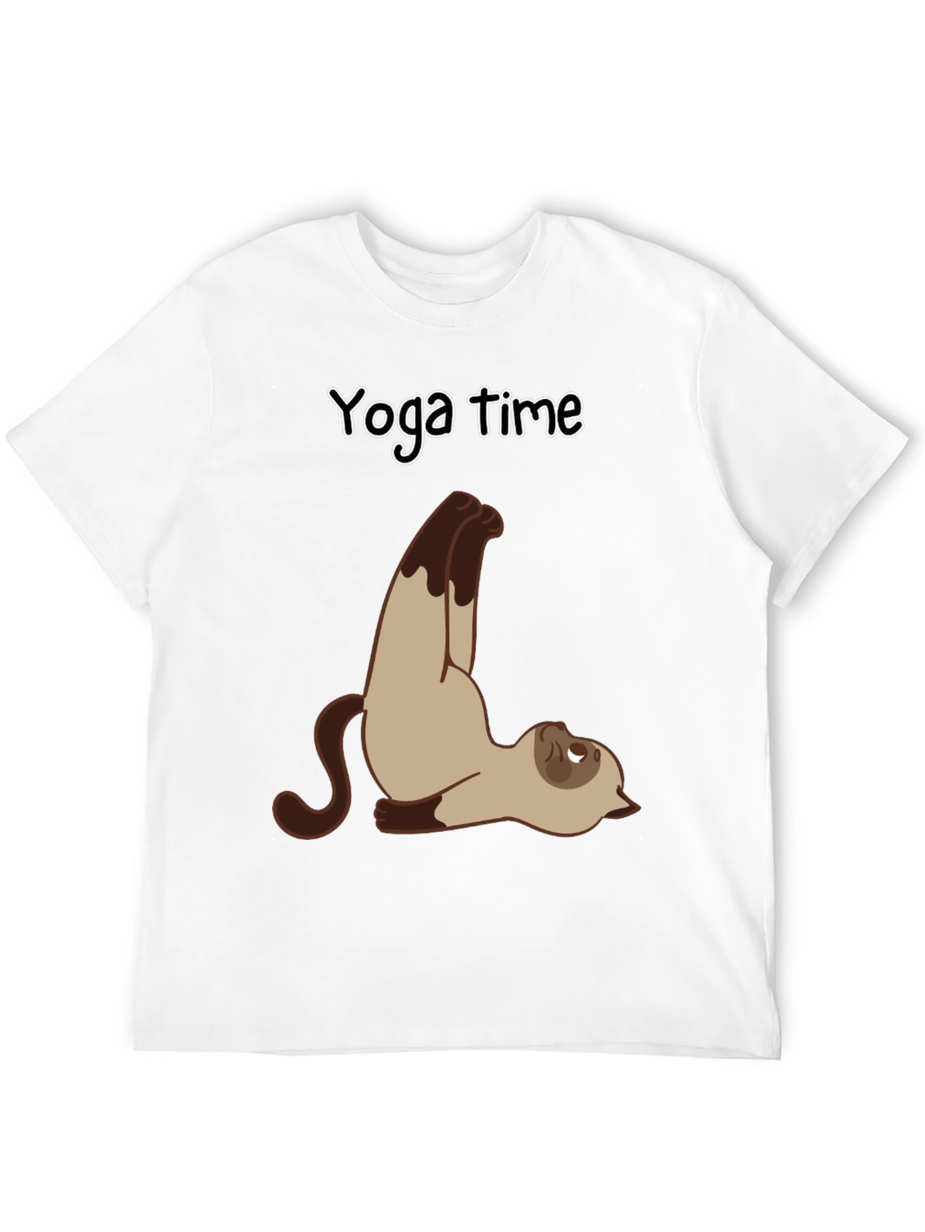 Yoga Cat T-Shirt - Funny Cartoon Graphic Tee