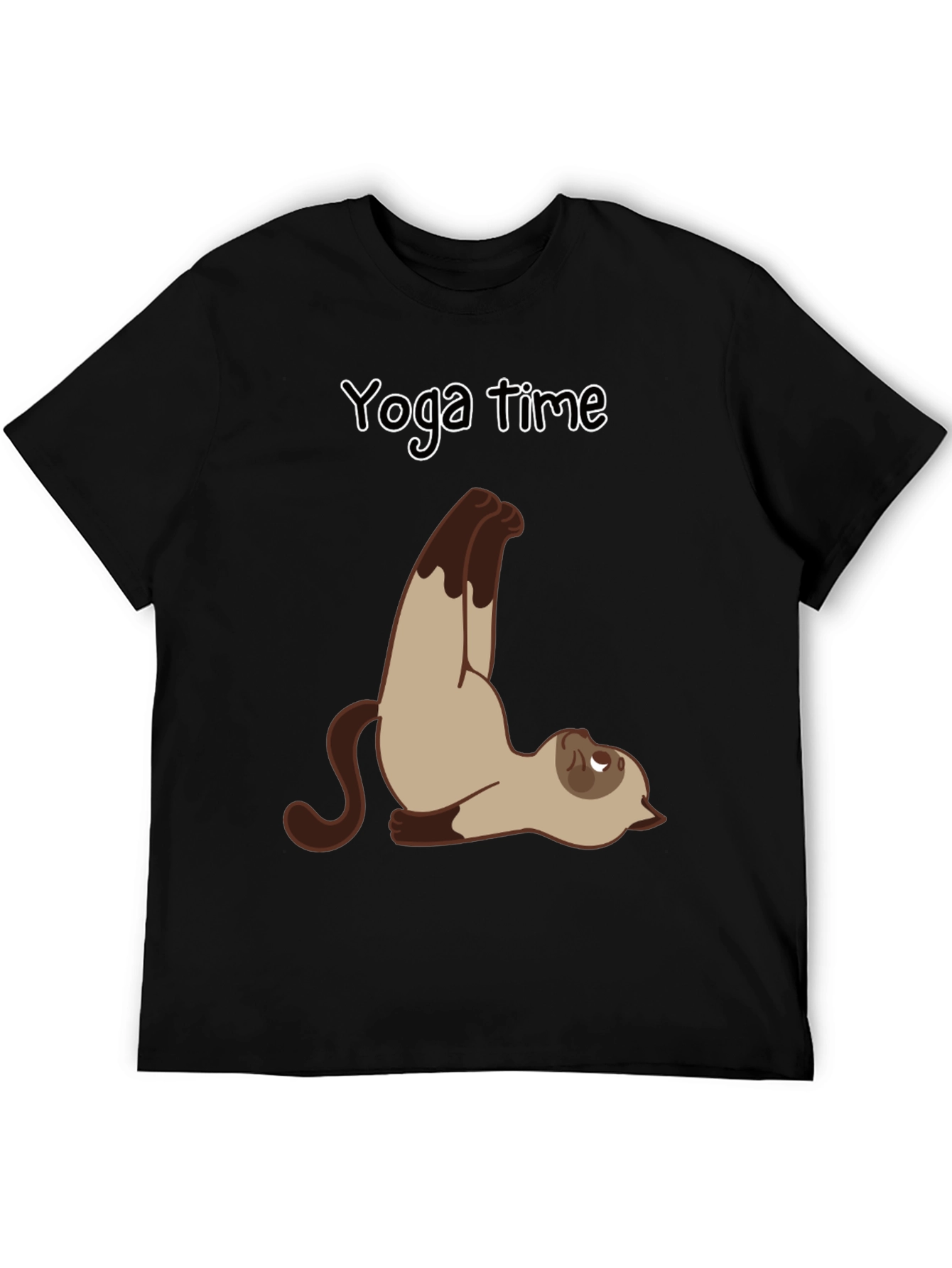 Yoga Cat T-Shirt - Funny Cartoon Graphic Tee