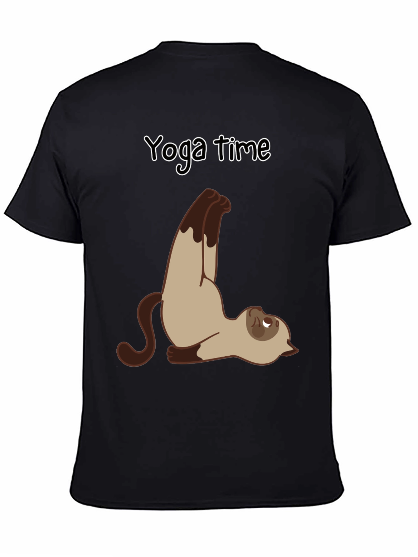 Yoga Cat T-Shirt - Funny Cartoon Graphic Tee