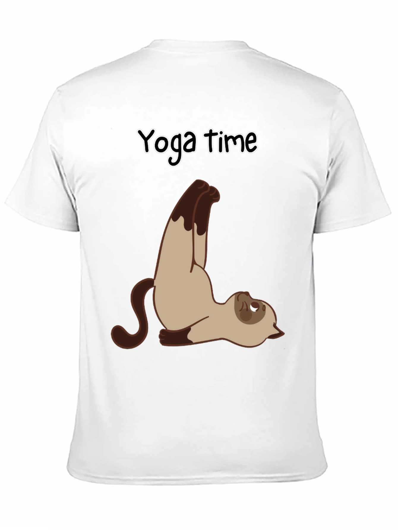 Yoga Cat T-Shirt - Funny Cartoon Graphic Tee