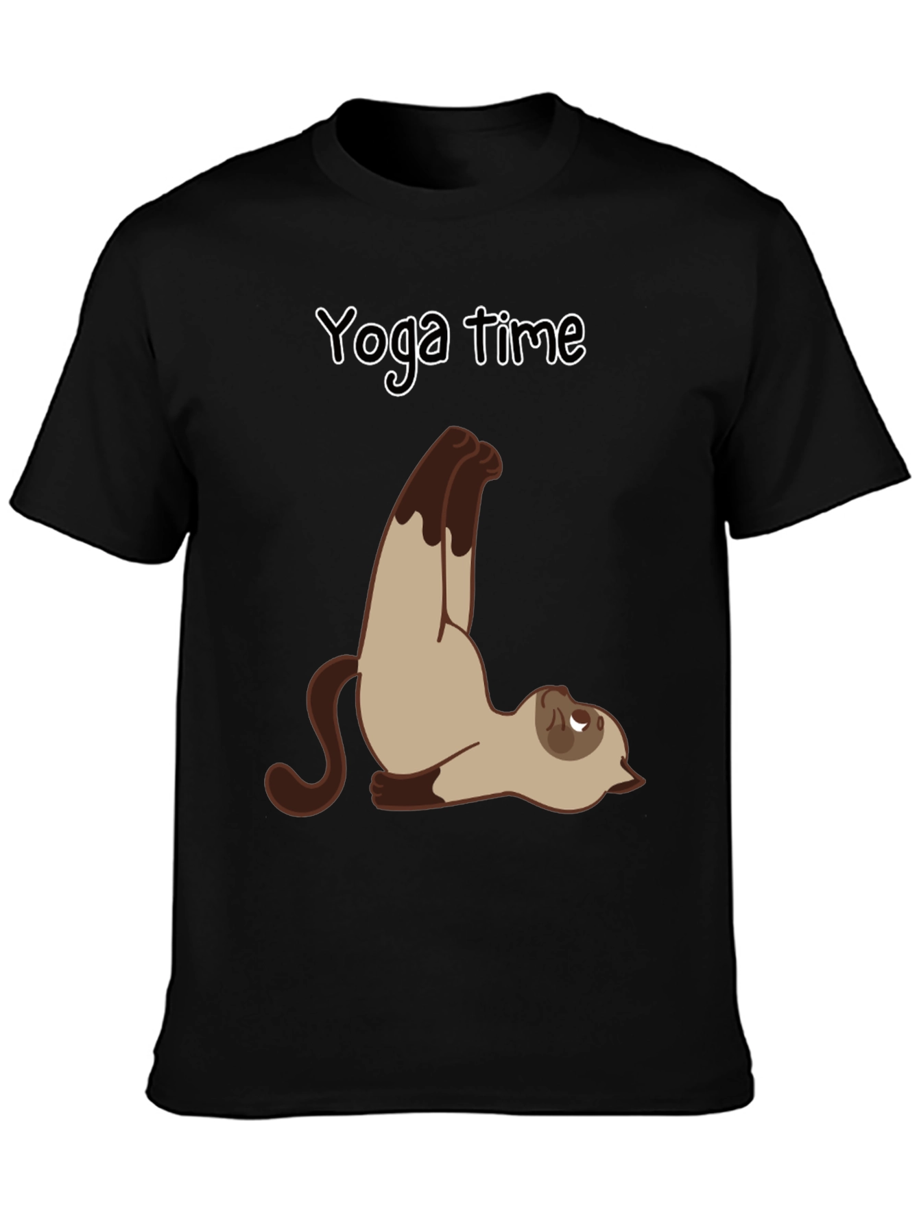 Yoga Cat T-Shirt - Funny Cartoon Graphic Tee