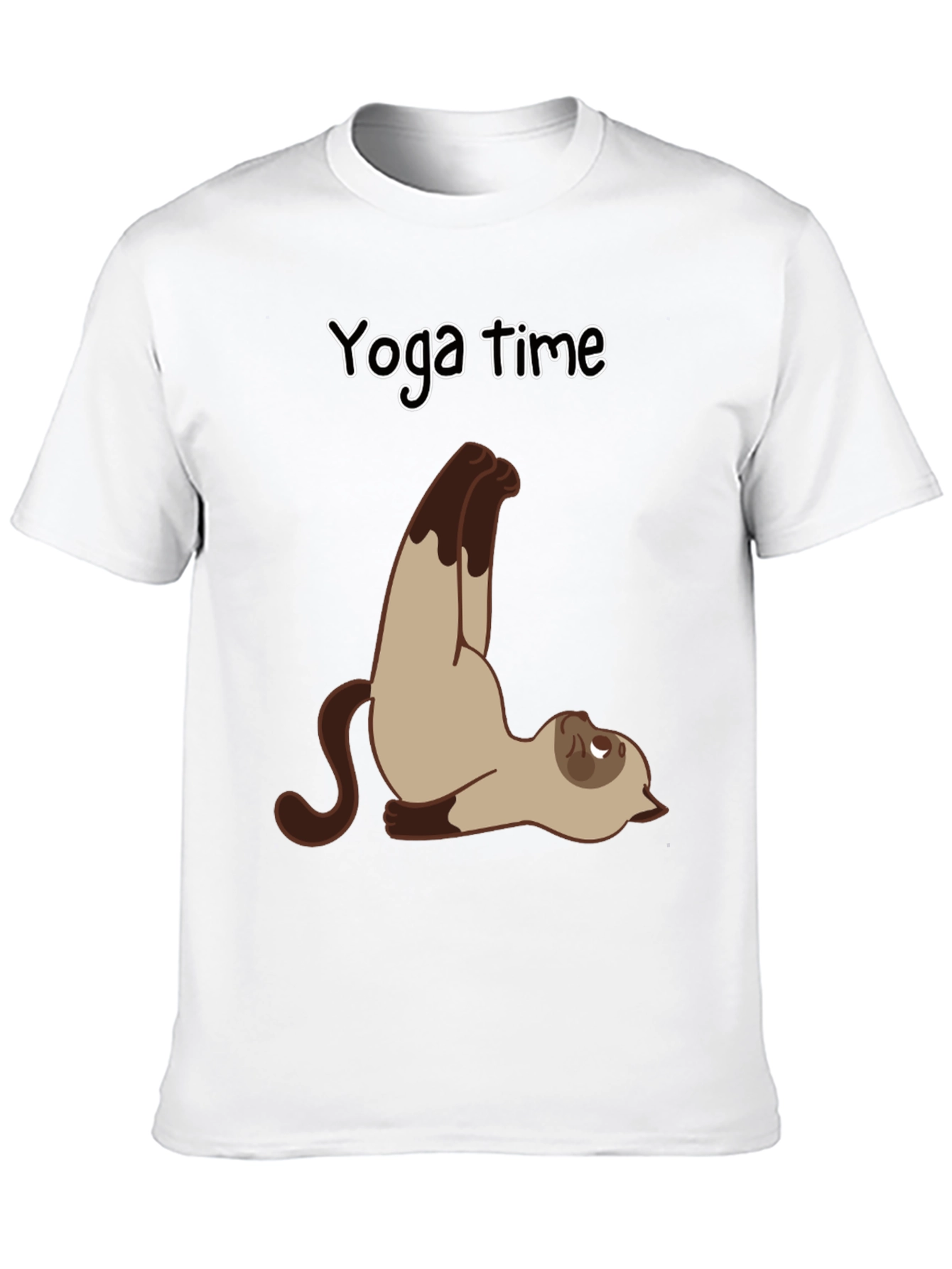 Yoga Cat T-Shirt - Funny Cartoon Graphic Tee
