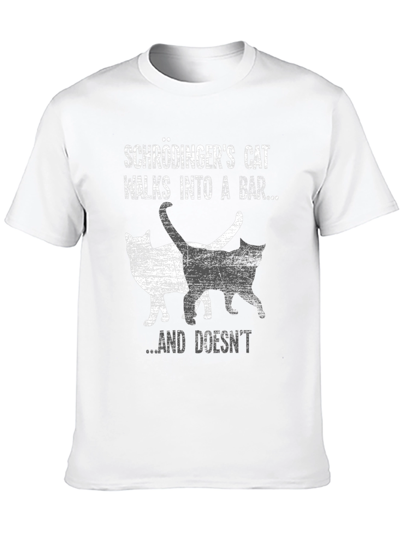 Schrödingers Cat T-Shirt - Walks Into A Bar...