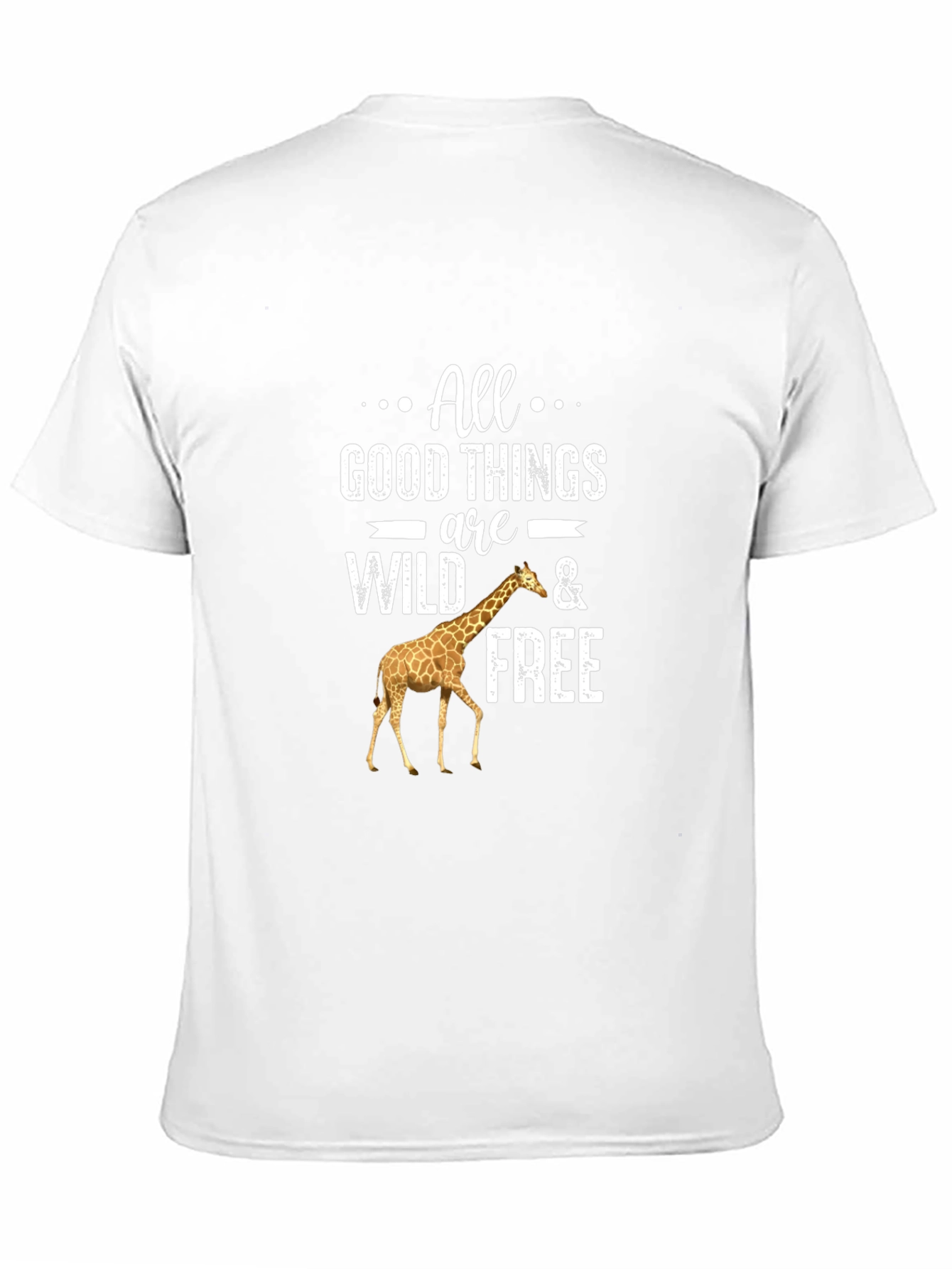Wild and Free Giraffe Graphic Tee - Black