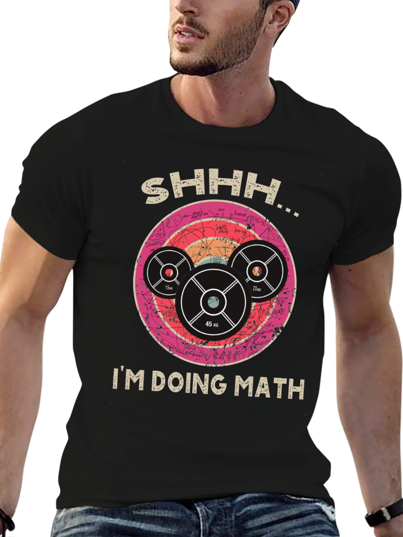 Shhh Im Doing Math Gym Weightlifting T-Shirt