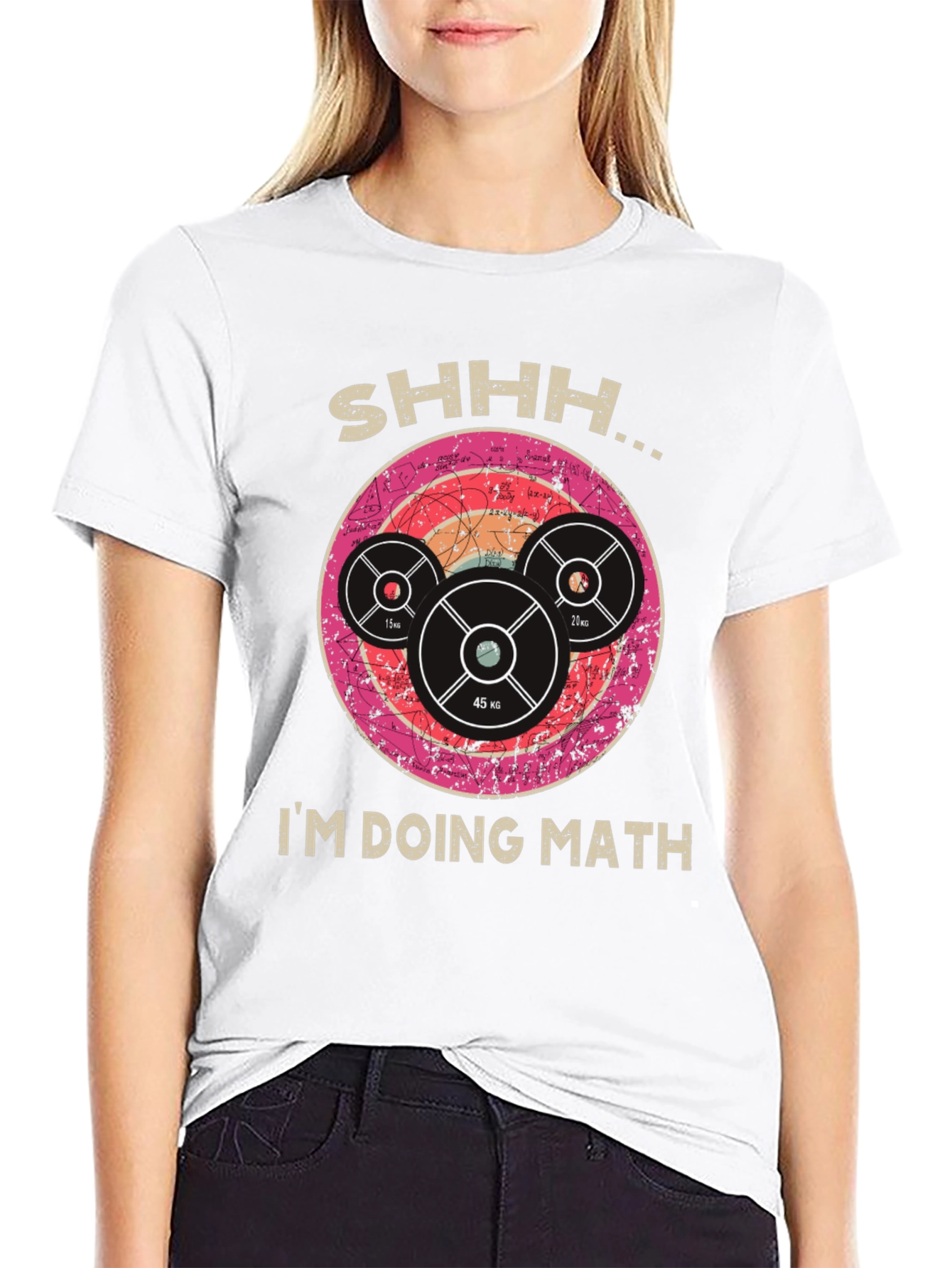 Shhh Im Doing Math Gym Weightlifting T-Shirt