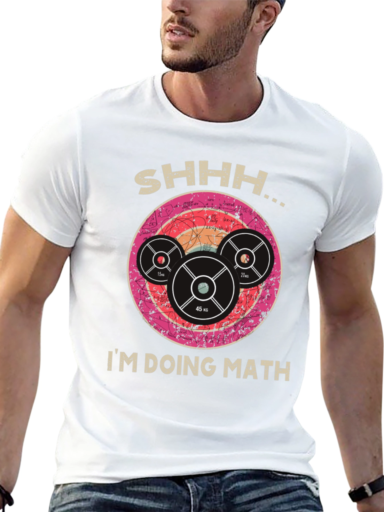 Shhh Im Doing Math Gym Weightlifting T-Shirt