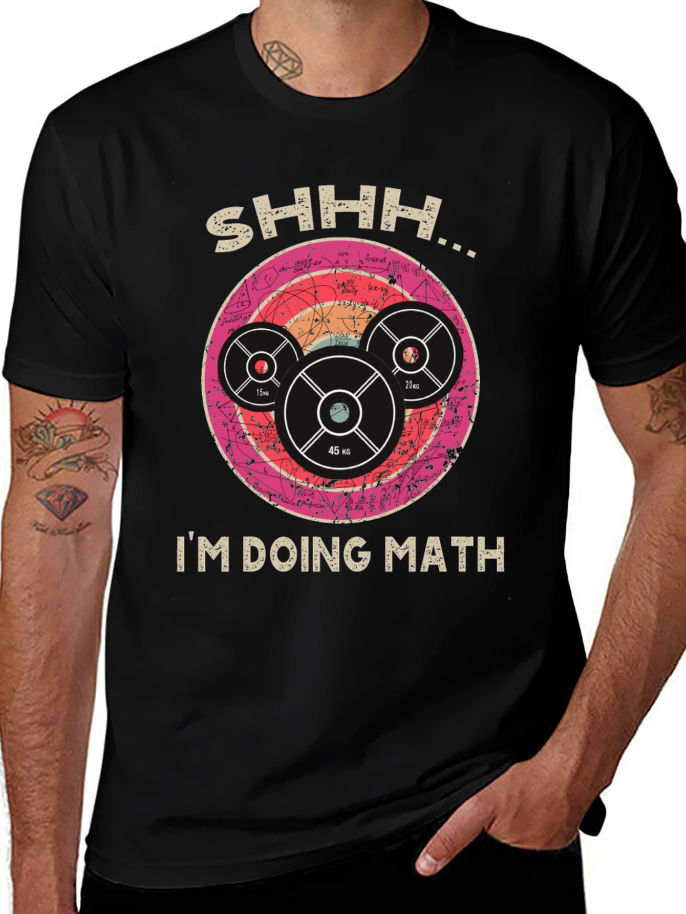 Shhh Im Doing Math Gym Weightlifting T-Shirt