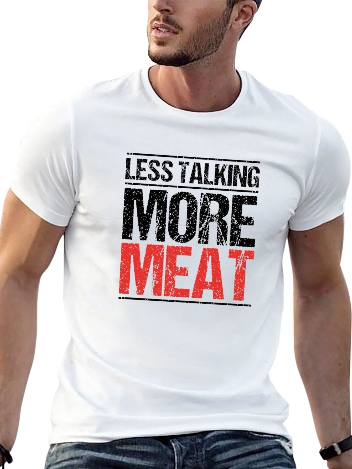 Less Talking More Meat Graphic T-Shirt