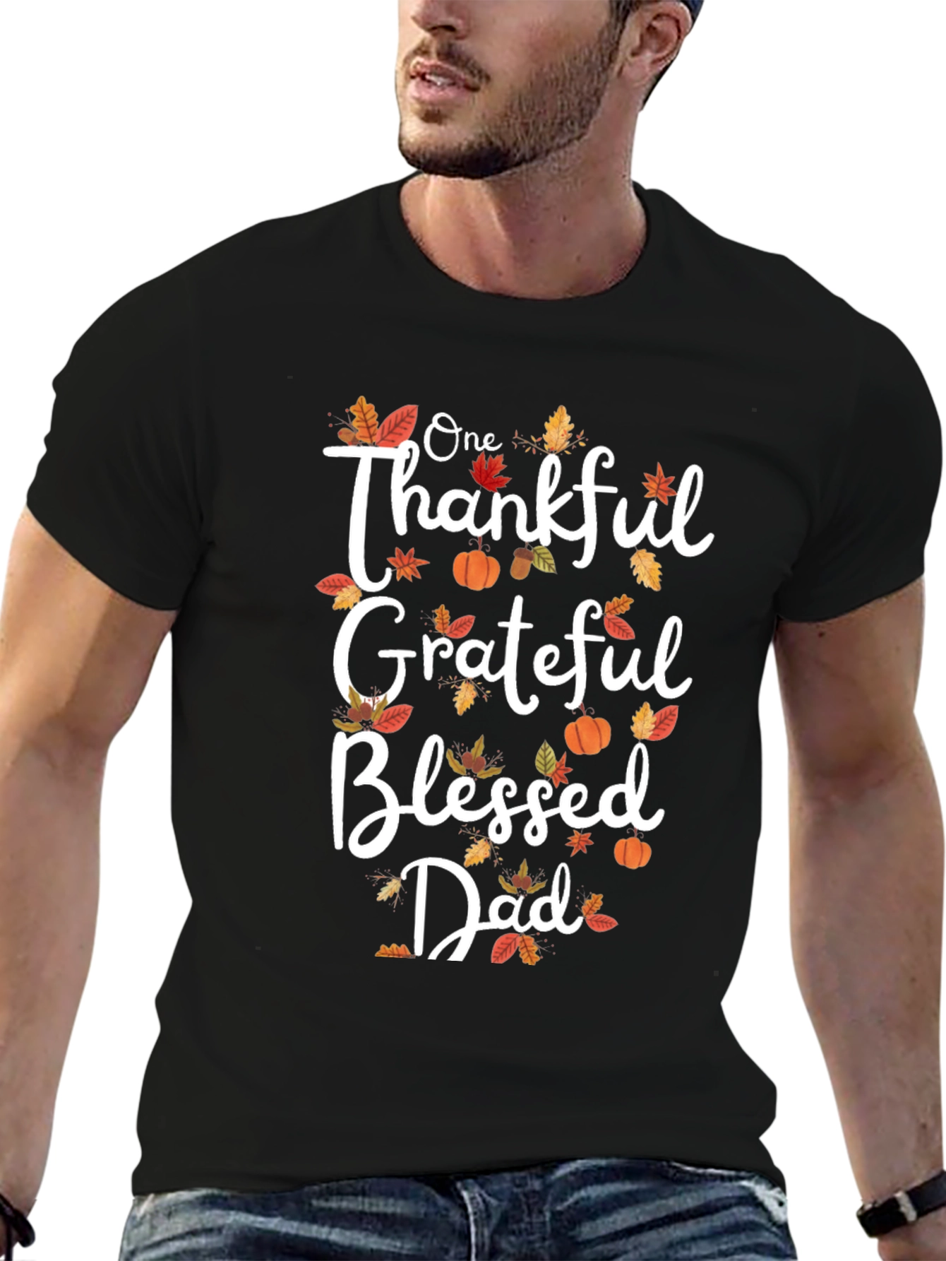 Thankful Grateful Blessed Dad T-Shirt