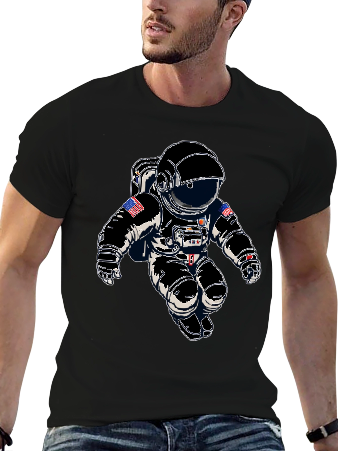 Astronaut Graphic Print T-Shirt