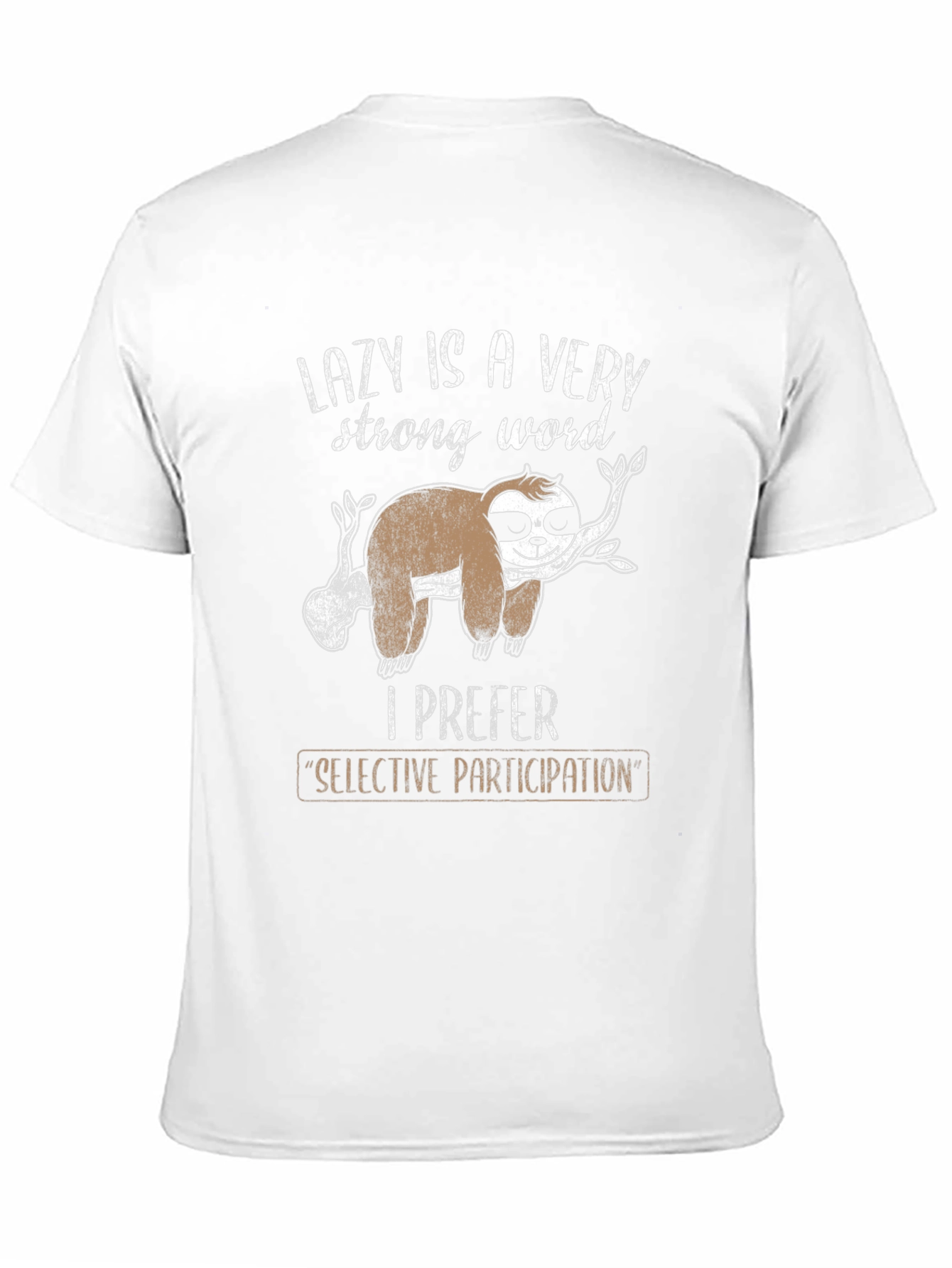 Lazy Sloth Graphic Tee - Selective Participation