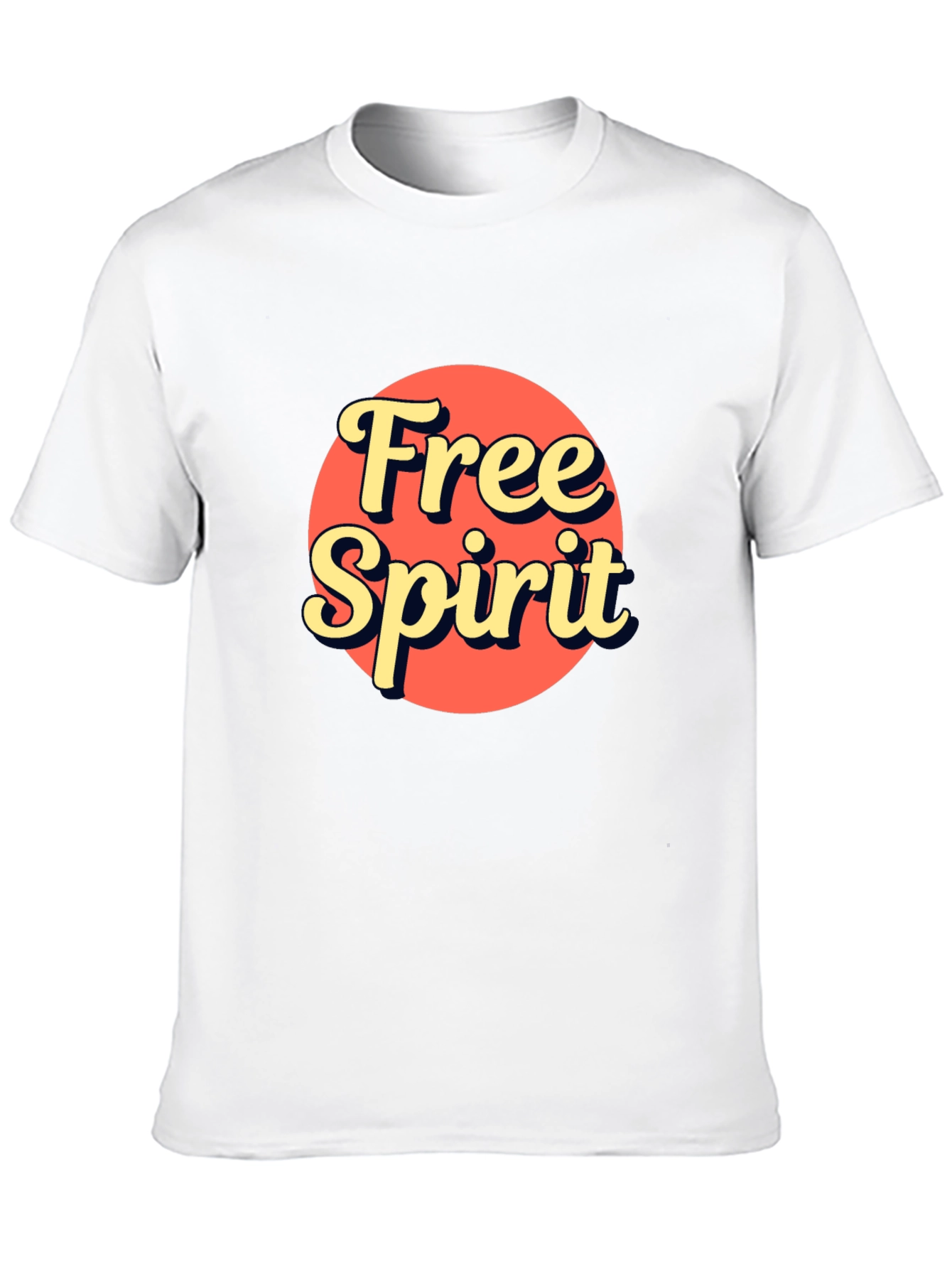 Free Spirit Graphic Tee - Retro Style Black T-Shirt