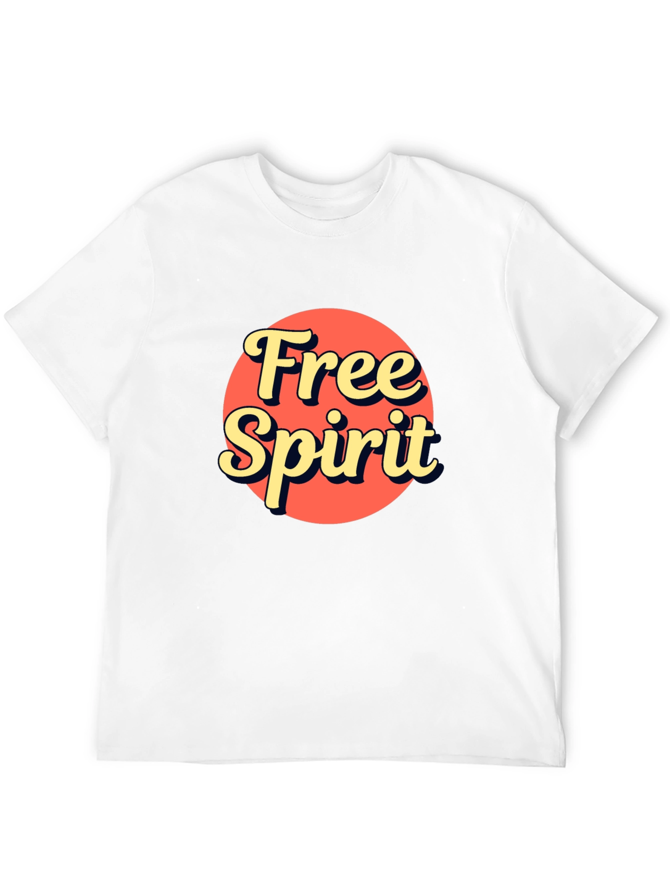 Free Spirit Graphic Tee - Retro Style Black T-Shirt