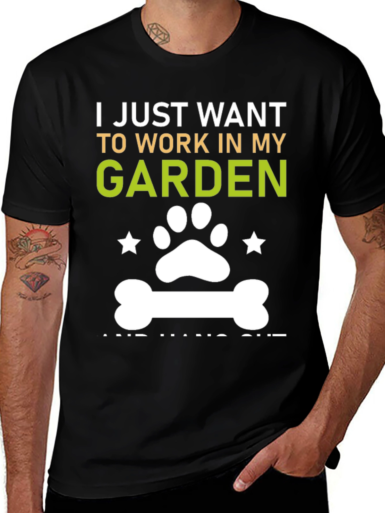 Garden Lover T-Shirt Dog Paw Gardener Gift