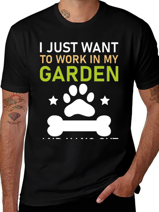 Garden Lover T-Shirt Dog Paw Gardener Gift