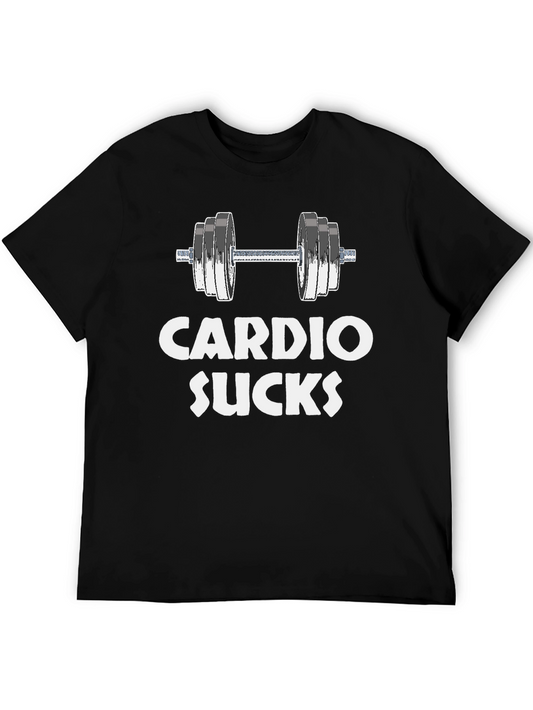Cardio Sucks Gym T-Shirt - Funny Workout Tee
