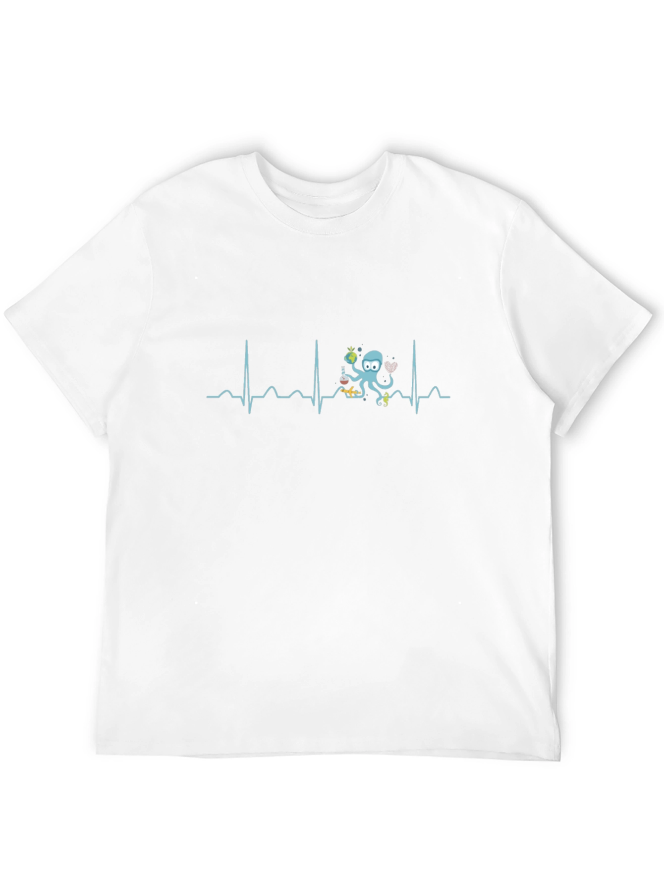 Octopus Scientist Heartbeat T-Shirt