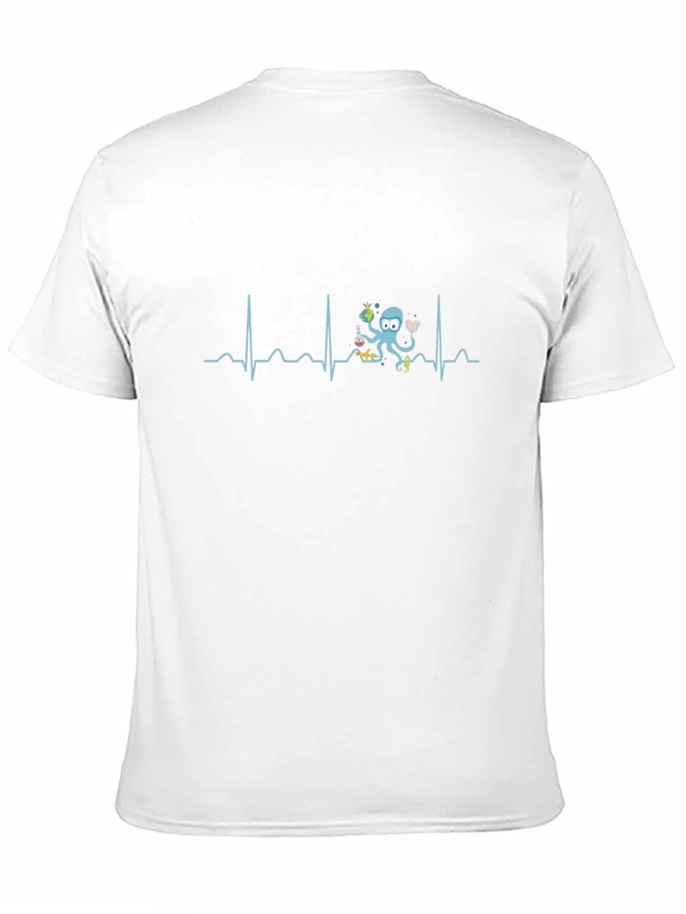 Octopus Scientist Heartbeat T-Shirt